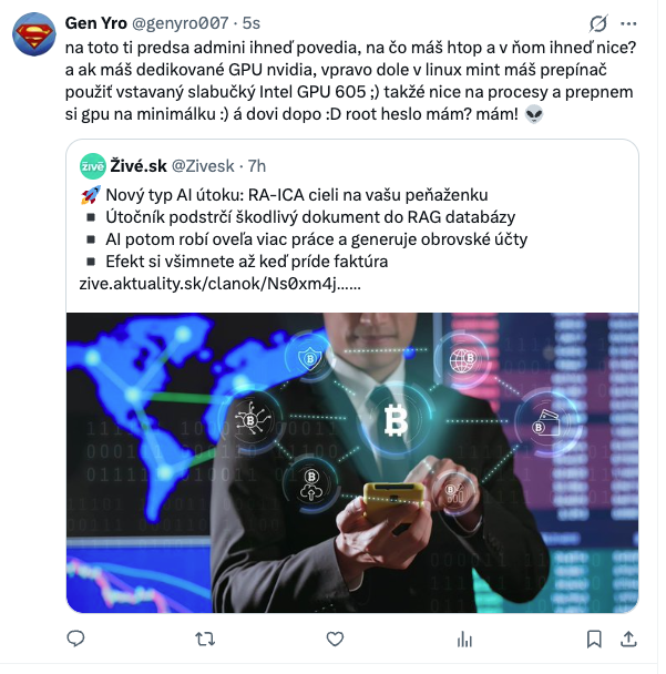 Komentár: Povolali k1 proti ra-ica a dali mu 5 minút na riešenie v linux mint: